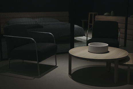 salon furnitures in a dim light